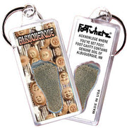 Albuquerque FootWhere® Souvenir Keychain. Made in USA-FootWhere® Souvenirs